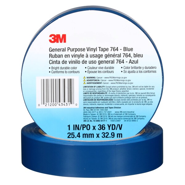 3M General Purpose Vinyl Tape 764, PK36 43431 - main